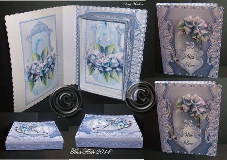 Blue Rose Folded Faux Book Mini Kit