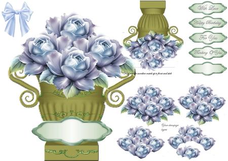 Garden Urn Layered Card Mini Kit