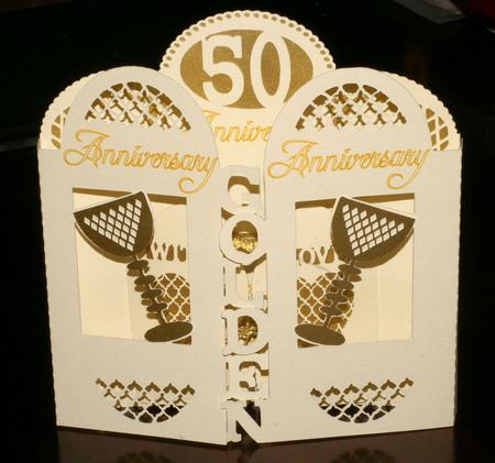 Golden Anniversary Door Card & Box