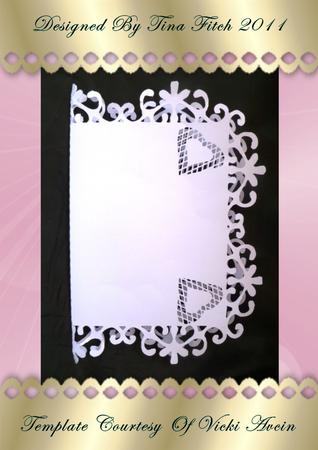 Fancy Edged Card with Heart Lattice
