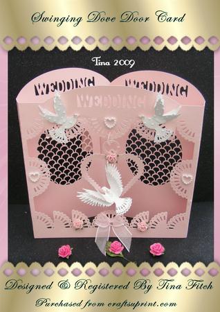 Swinging Dove Wedding Card