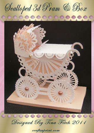 Scalloped 3D Pram & Box