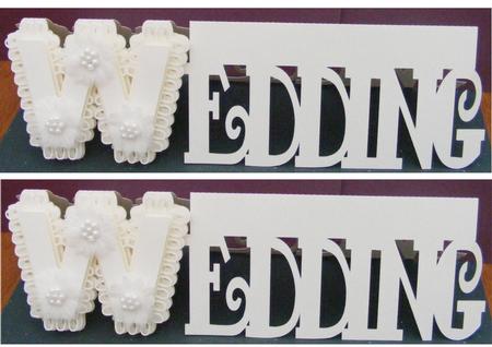 Scalloped Wedding Word Layered Card