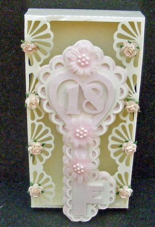 3D Scalloped 18th Key & Box