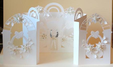 Wedding Poinsettia Basket Door Card