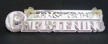 Scalloped Christening Layered Card