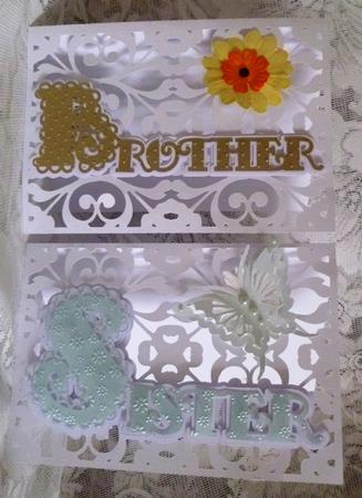 Scalloped Layered Cards Brother & Sister