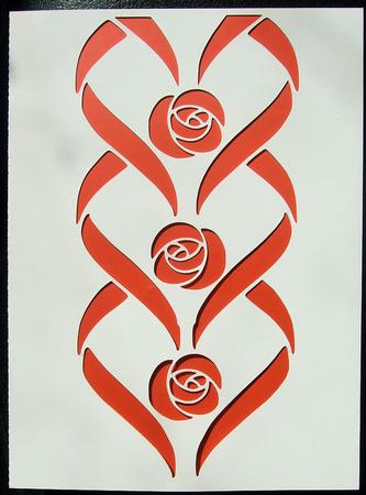 Swirl Heart Cut Out Card
