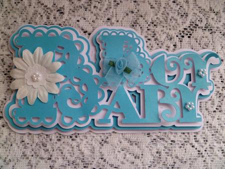 Scalloped Layered Baby Boy Topper