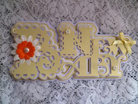 Scalloped Layered New Baby Topper