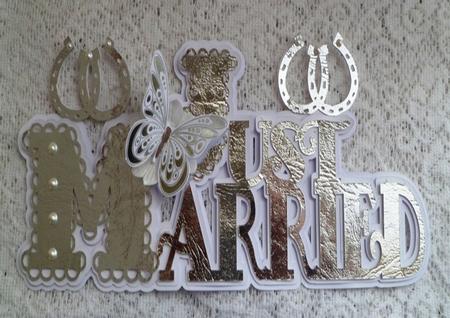 Scalloped Just Married Layered Topper