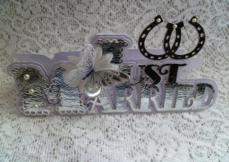 Scalloped Layered Just Married Card