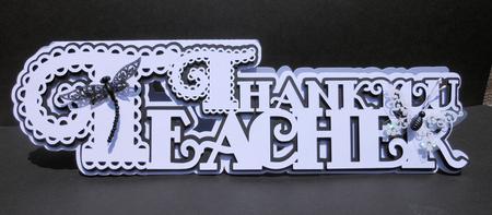 Scalloped Layered Thank You Teacher Card