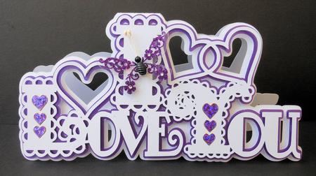 Scalloped Layered I Love You Card