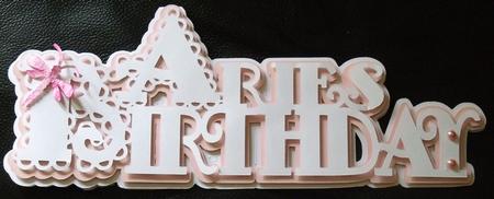Scalloped Layered Aries Birthday Card