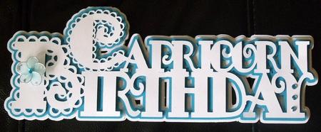 Scalloped Layered Capricorn Birthday Card