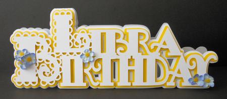 Scalloped Layered Libra Birthday Card