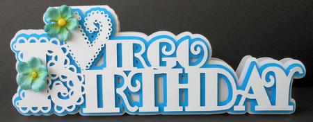 Scalloped Layered Virgo Birthday Card