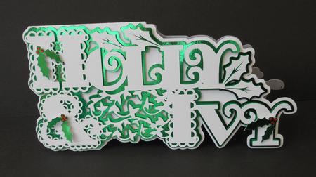 Scalloped Layered Holly & Ivy Card
