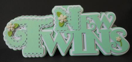 Scalloped Layered New Twins Card