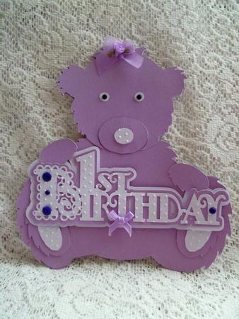 Scalloped Layered 1st Birthday Teddy