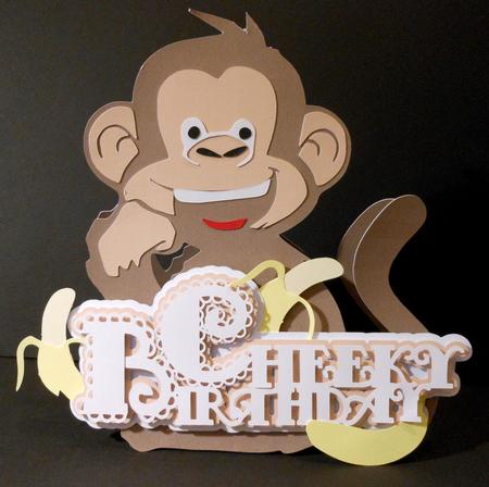 Scalloped Layered Cheeky Monkey Card