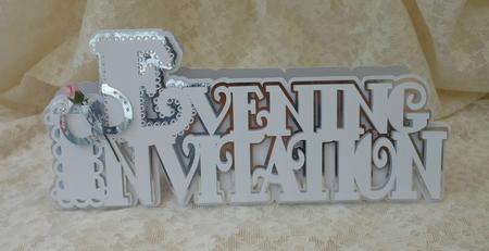 Scalloped Layered Evening Invitation Card