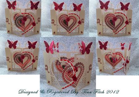 Scalloped Heart Overlap Door Card