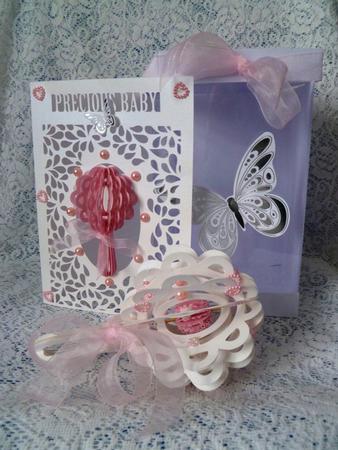 3D Baby's Rattle & Card Set