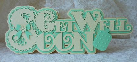 Scalloped Layered Get Well Soon Card