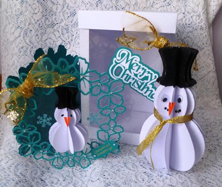 3D Snowman Box & Card Set