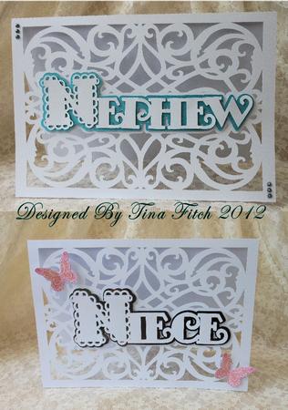 Scalloped Layered Cards Niece & Nephew
