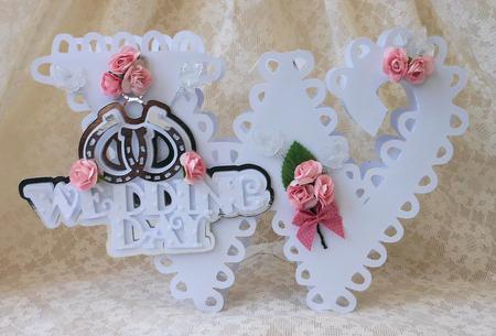3D Scalloped Letter W for Wedding