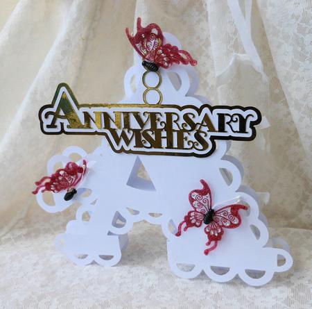 3D Scalloped Letter a for Anniversary