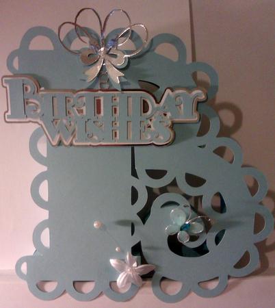 3D Scalloped Letter B for Birthday