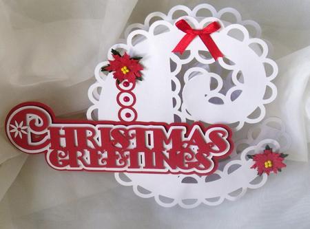 Scalloped 3D Letter C for Christmas