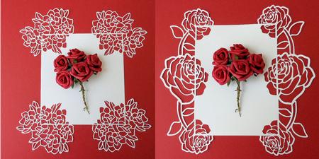 2 x Rose Frame Mats