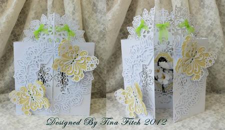 Round Rose Door Card & Butterflies