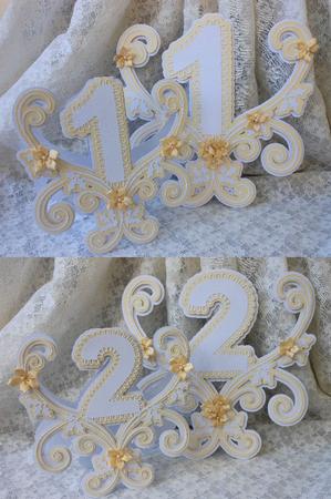 Swirly Number Layered Topper & Card Sets