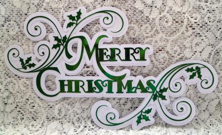 Swirly Layered Merry Christmas Topper