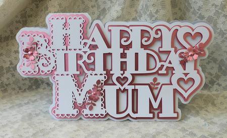 Scalloped Layered Happy Birthday Mum