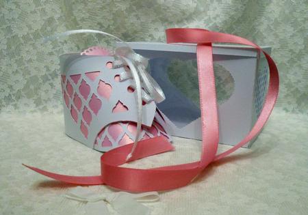 3D Latticed Babys Bootie & Box
