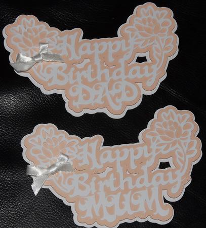 Birthday Layered Mum & Dad Toppers