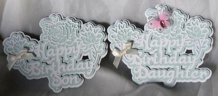 Birthday Layered Son & Daughter Floral Toppers - /c