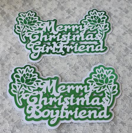Christmas Boyfriend & Girlfriend Floral Toppers
