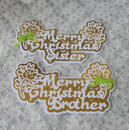 Christmas Brother & Sister Floral Toppers