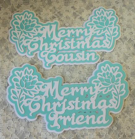 Cousin & Friend Christmas Floral Layered Toppers