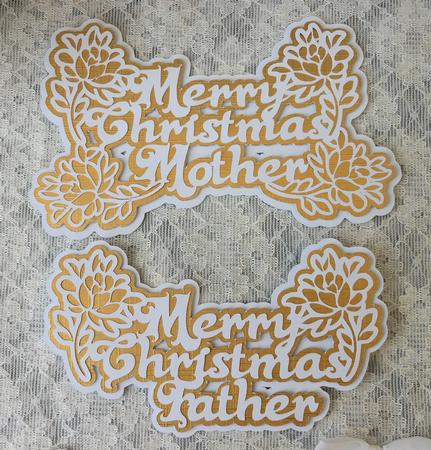 Christmas Mother & Father Toppers