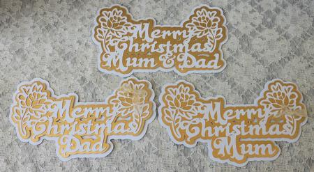 Christmas Mum & Dad Floral Toppers