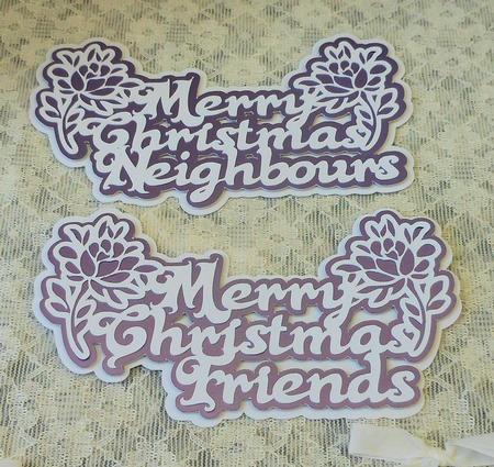 Christmas Neighbours & Friends Floral Toppers